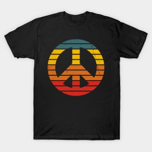 Retro Vintage Hippie Anti-War Peace Sign T-Shirt